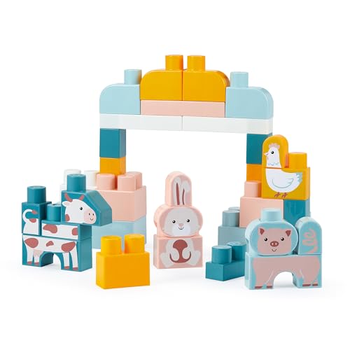 Baril de briques Jeu de construction ECOIFFIER Ferme 55 pièces + - vue 3