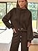 AUTOMET Lounge Sets for Women Sweatsuits 2 Piece Outfits 2025 Chocolate Brown Fall Clothes Sweatshirt Wide Leg Sweatpants Coffee M