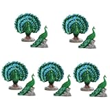 Paon miniature en résine : qu'ils soient placés dans des parterres de fleurs, des pelouses des pots de fleurs, ces paons