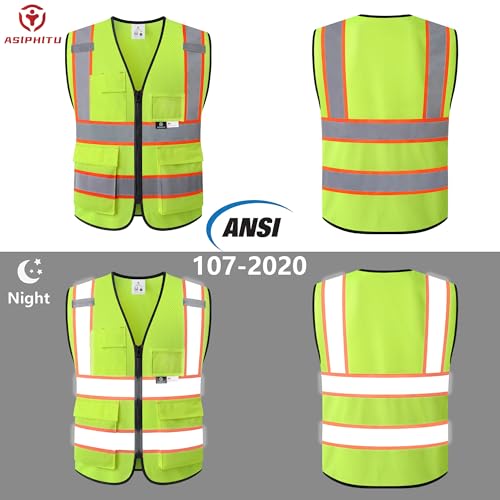 Image of Safety Vest for Men Women Reflective Construction Vest