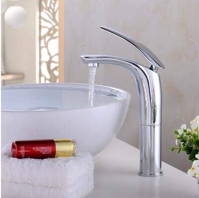 Mitigeur de bassin chaud et froid avec robinet de lavabo en laiton chrome tall