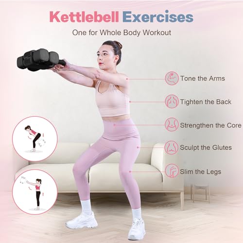 Image of kisnbld Adjustable Dumbbell Set of 2, 4 in 1 Free Weights Dumbbells Set for Women with Fast Adjustment, Each 2lb 3lb 4lb 5lb Hand Weights Set for Home Gym & Outdoor Exercise Training