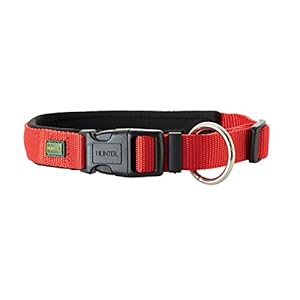 HUNTER Neoprene Vario Plus Dog Collar Nylon with Neoprene Padded 40/2.0 (S-M) Red/Black