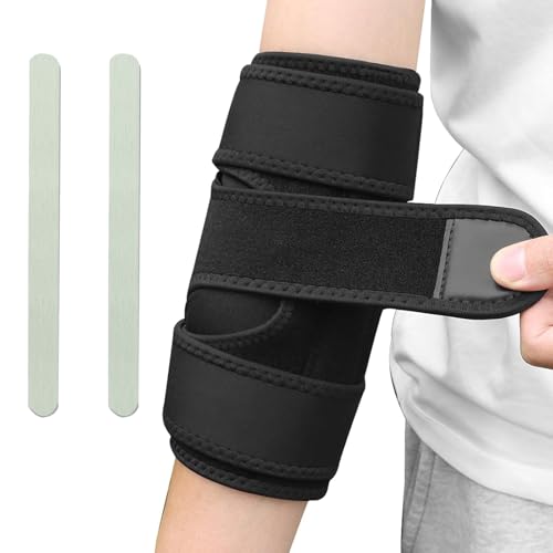 HAOXYO Cubital Tunnel Brace and Elbow Splint Adjustable Support for Ulnar Nerve Pain Relief Stabilizer for Men and Women During Sleep and Daily Activities 1 PC