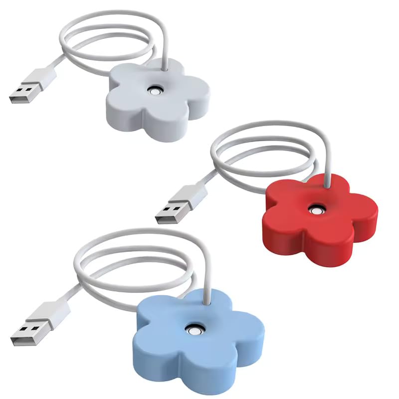 Mini USB Humidifier Diffuser for Home, Office or Room, White, 0.5L Capacity, Stainless Steel Filter (Blue)