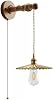 Wall Lights for Bedroom Pull Chain Wall Sconce Wood+Brass Adjustable Height Living Room Hallway Bedside Reading Wall Lamp