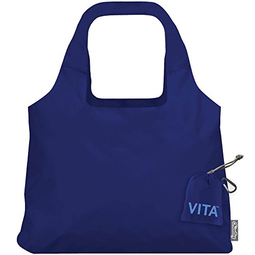 Chicobag Vita Reusable Tote Bag With Carabiner Clip | Compact Reusable Shopping Bags | Eco Friendly | Red, Green, Blue (Pack Of 3) #TOP1