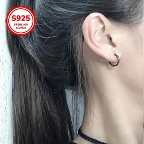 Image of Young & Forever Gift Stainless Steel Hoop Stud Earrings for Men and Boys