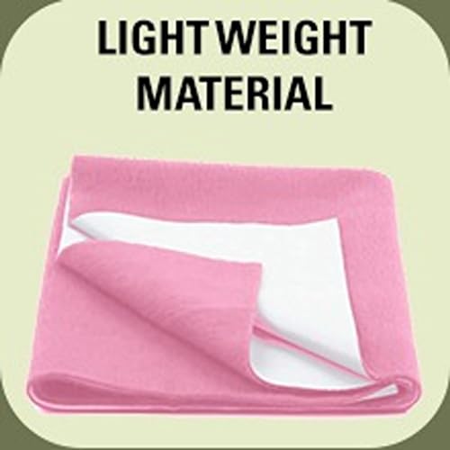 Image of Crib Mattress Protector Dry Sheet, Waterproof Bed Protector Sheets, Reusable Rubber Sheets for Children, Adults & Pet, Leak Proof Mats for Home, Outdoor & Travel (Small 20 inchx30 inch) (Pink)