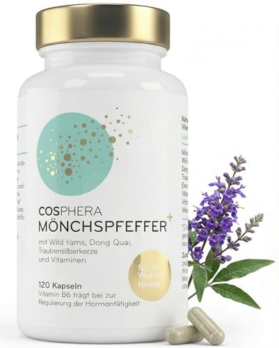 Mönchspfeffer Kapseln hochdosiert (120 Kapseln) - 100 mg je Tagesdosis - angereichert mit Wild...