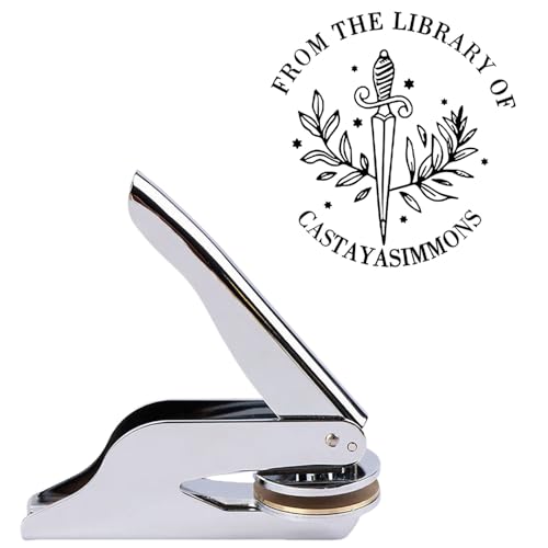 WERWAES Selo de livro em relevo personalizado | envelopes de escritório presente para amantes dos livros