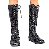 Pro Wrestling Costume Boots (Large, Black)