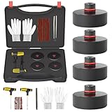 SUMK Lifting Jack Pads for Tesla Model Y/3/S/X Accessories 2013-2026, Thickened Tesla Lifting Pucks to Protect Chassis and Battery with Tire Repair Tools and Storage Box 4pcs (Not for Austin Model Y)