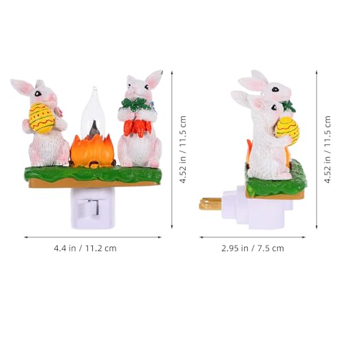 Lámpara de Mesa Conejo Resina con Luz Suave para Dormitorio miniatura 2