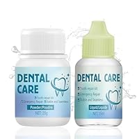 Zahnzement für Kronen, Zahnreparatur-Kit, Zahnprothesen Kleber, Zahnzement Selbsthärtend Dauerhaft, Temporärer Zahnkleber, Provisorische Zahnfüllung, Lösung für Kronen, Brücken