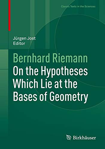 Buy On the Hypotheses Which Lie at the Bases of Geometry — BookShops.in