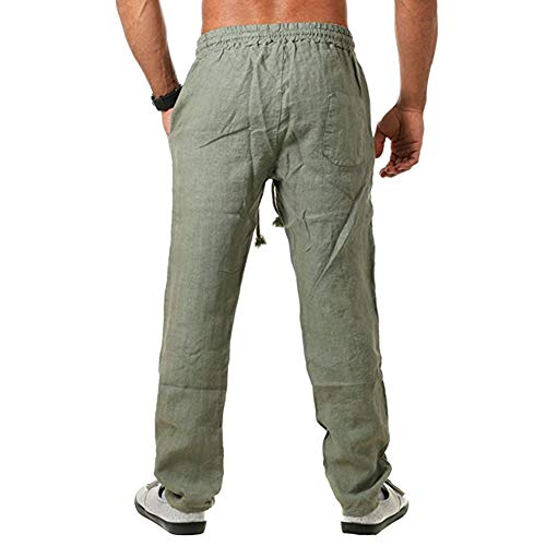 Vanvene - Pantaloni da uomo con orlo aperto, in