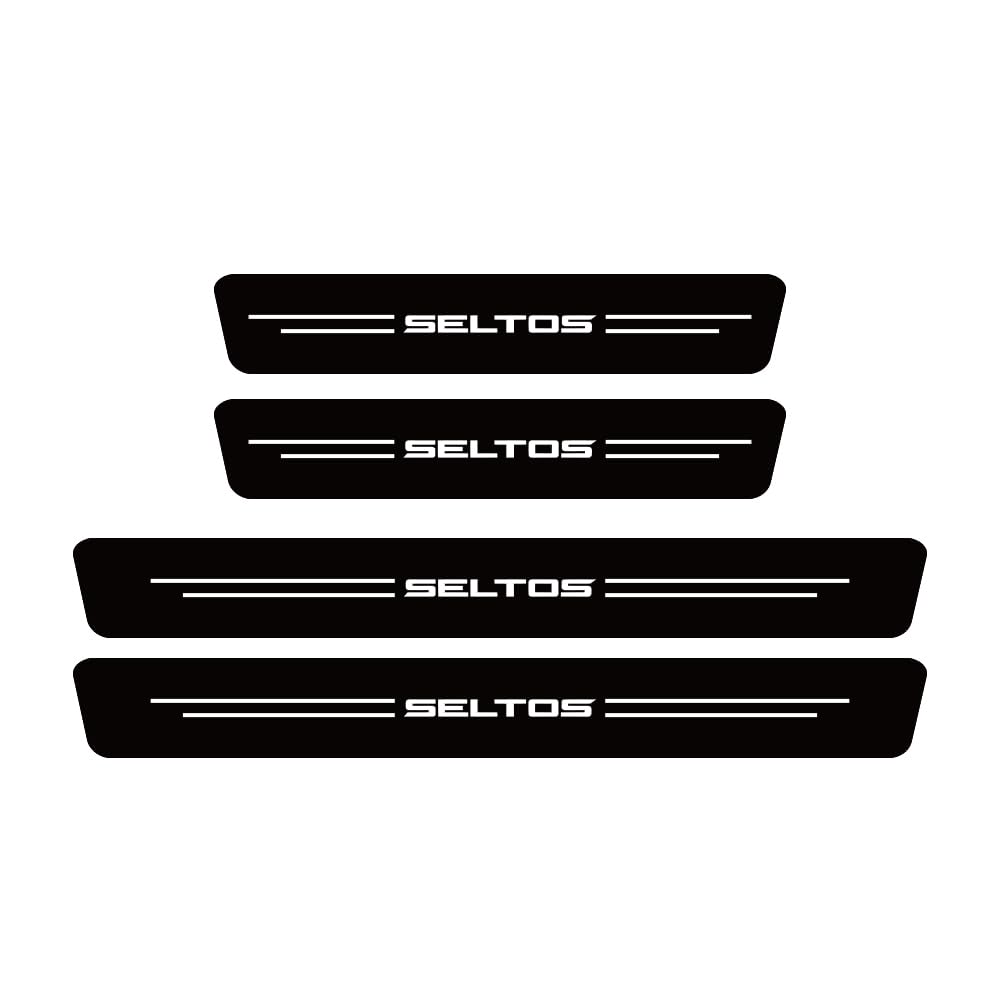 SDYAYFGE 4Pcs Kick Plates Car Door Sill Protector,for kia Seltos