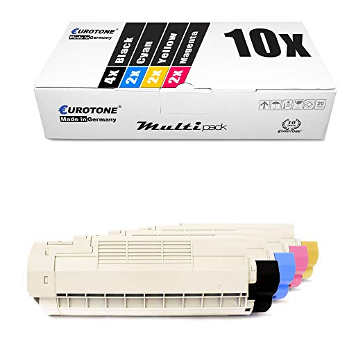 Toner OKI 43865721 pour séries Data C5850 et C5950, pack économique de 10 cartouches Eurotone