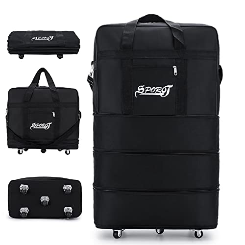 Equipaje, Tools Meryado Maleta de Viaje de Ajustable,Equipaje de mano extensible plegable,para viajes de negocios, viajes,90 * 50 * 30cm (negro-90 * 50 * 30cm)