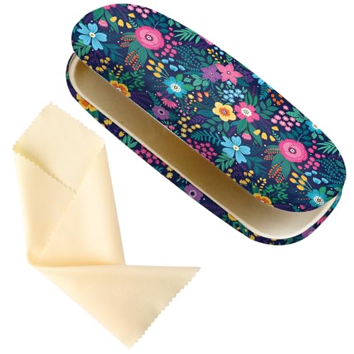 Image of Glasses Case Hard Shell,Portable Protective Eyeglasses Case, Eyeglass Holder Box with Cleaning Cloth, for men women