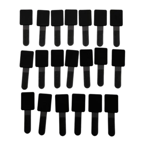 20 Set Portable Adhesive Under Desk Cable Management Kit Hook and Loop Cable Ties Strips para organización de cables en escritorio miniatura 2