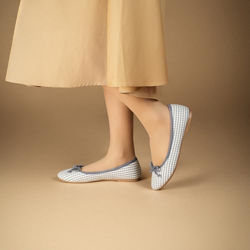 Image of Theater Swans Casual Ballet Flats for Women | Stylish Slip-on Ballerina with Bow Detail | Lightweight Comfortable Footwear with Cushioned Insole