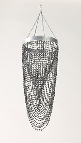 ZAPPOBZ HLLSW4 Smoke Twisted Beaded Chandelier
