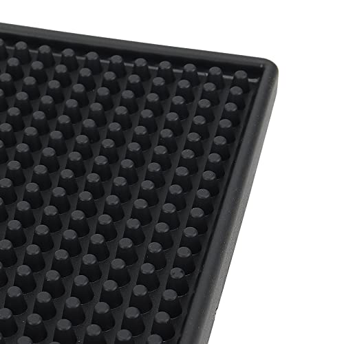 JOIKIT 3 PCS Rubber Bar Mat, 18 x 12 Inch Rubber Bar Service Mat, Non Slip Bar Spill Mat for Kitchen Coffee Shops, Restaurants, Black - Image 3