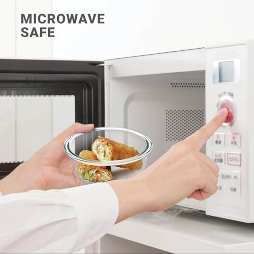 Image of Treo By Milton All Fresh Borosilicate Glass Round Tiffin set of 2, 400 ml each, Durable Carry Jacket,Microwave & Oven Safe,Leak Proof, Air Vent Lid, Scratch Resistant, Ideal for Office, School, Travel