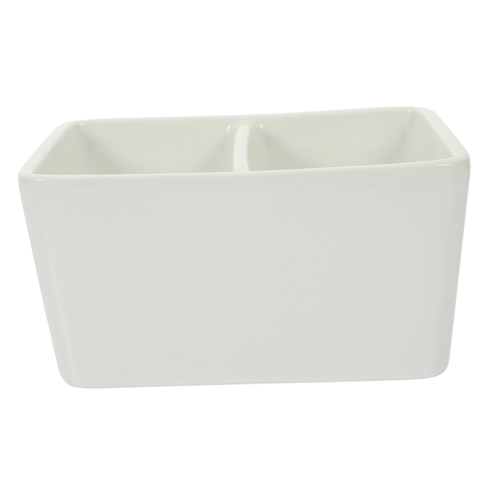 Operitacx arandela de Cepillo de cerámica Cepillo de Pintura para niños Bandeja de Pintura de caligrafía Pinceles Pintar tintero Plato de Tinta de caligrafía Porcelana Blanca Suite