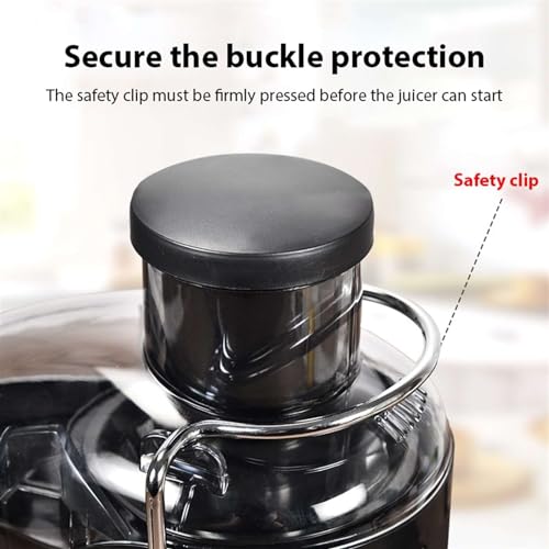 Extractor de jugo 400 W, extractor de jugo con separación pulpa y jugo, 2 velocidades, acero inoxidable, para frutas y verduras, fácil de limpiar - imagen 7