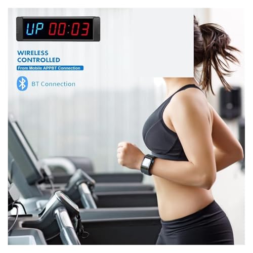 Cronómetro digital para gimnasio con control remoto y Bluetooth miniatura 6