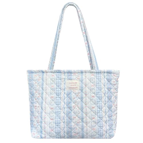 Image of Sunwel Fashion Top Zipper Floral Quilted Bag Small Tote Bag for Women