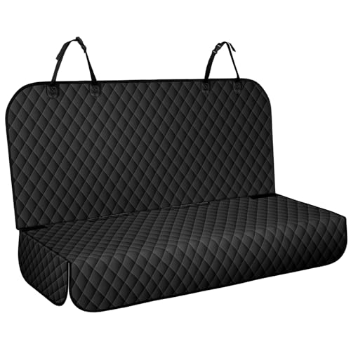 Image of NECKORY Backseat Cover for Dogs, Waterproof and Non-Slip Pet Bench Seat Covers, Car Seat Protector for Back Seat, Universal Size Rear Car Seat Cover Fits Cars, Trucks and SUVs, L-Carbon Black