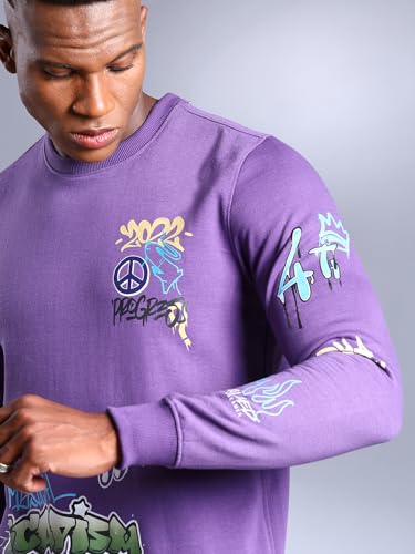 Image of The Indian Garage coRegular Fit Placement Print Long Sleeve Pull On Sweatshirt