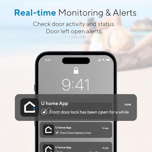 Image of ULTRALOQ Upgrade Bolt NFC Smart Door Lock, Built-in WiFi Deadbolt 6-in-1 Keypad Keyless Entry Door Lock & Door Sensor,Auto Unlock,IP65 Waterproof,Easy Installation,BHMA Grade AAA