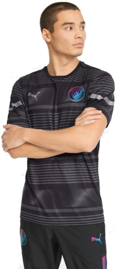 PUMA Men's Soccer Manchester City Pre-Match Jersey (X-Large) Black