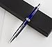 JINHAO 10 Press Fountain Pen, Retractable Metal Pen with Ink Converter (F Nib 0.5mm, Dark Blue)