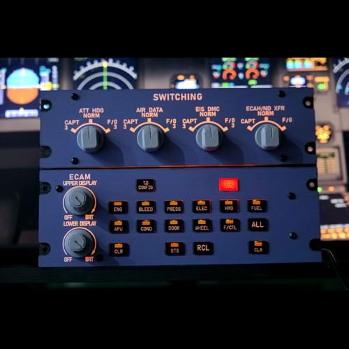 Image of Toyvanta A109 V3.0 A32X Home Cockpit Panel, 1:1 Scale ADIRS, ECAM, EIS & Landing Gear Indicator for MSFS 2020 /2024 - Metal Housing, Backlit w /Light Sync - Compatible with FBW & iniBuilds