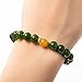 Green Good Luck Wealth Jade Bracelet Jewelry for Women Handmade Stretch Beaded Spiritual Bracelet Gift for Women Mother Aunt Her 7