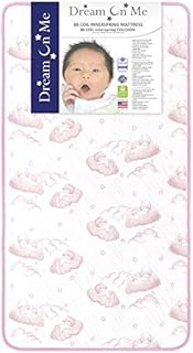 Dream On Me Twilight 80 Coil Spring Crib and Toddler Bed Mattress, Wave Pink, 5