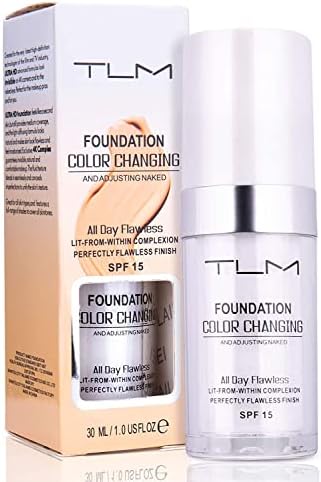 KOSIMI 30ml TLM Color Changing Foundation Liquid Base Makeup Change To Your Skin Tone By Just Blending, white