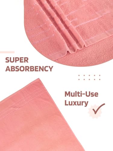 Image of Hand Towels 16x24 inches, Soft & Highly Absorbent Bathroom /Face Towels, Pack of 2 (Peach)