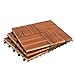 Produktbild ESTEXO Terrassenfliesen Klickfliesen Holzfliesen 11x Platten Balkon Fliesen Garten 1m² 30x30 cm Holz Akazie Mosaik