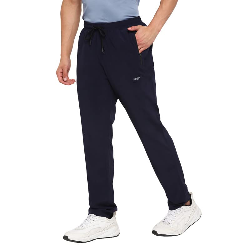 Image of FURO by Red Chief Regular Fit Poly Lycra Solid Sports Track Pant for Men