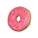 Yummy Donut Pillow - Doughnut Donut-Shaped Cushion Plush Toy or Gift (Pink)