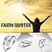 AMBCESSER 925 Sterling Silver Inspirational Adjustable Rings - Personality Encouragement Jewelry Gift For Women (Faith Over Fear)