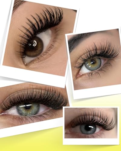 BEYELIAN Eyelash Extension Natural Matte Black 0.03-0.20 C/D/D+/L/M/LU Curl 7-15mm 100°/212°F High Temperature Resistant Classic Volume Individual lash Extensions Professional Use (0.20 D 7-15mm)