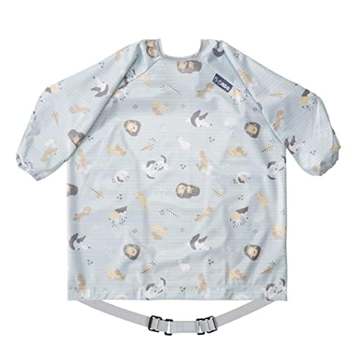 Image of BIBaDO - Long Sleeve Baby Bibs - Babies & Toddlers 6-36 Months - Coverall Baby Led Weaning Bib - Easy Wipe, Soft & Waterproof